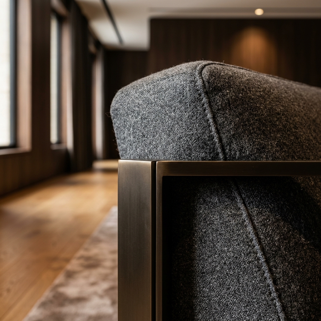 Exquisite details of modern minimalist interior space with clean architectural lighting